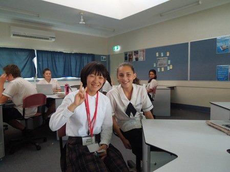 現地生徒との授業