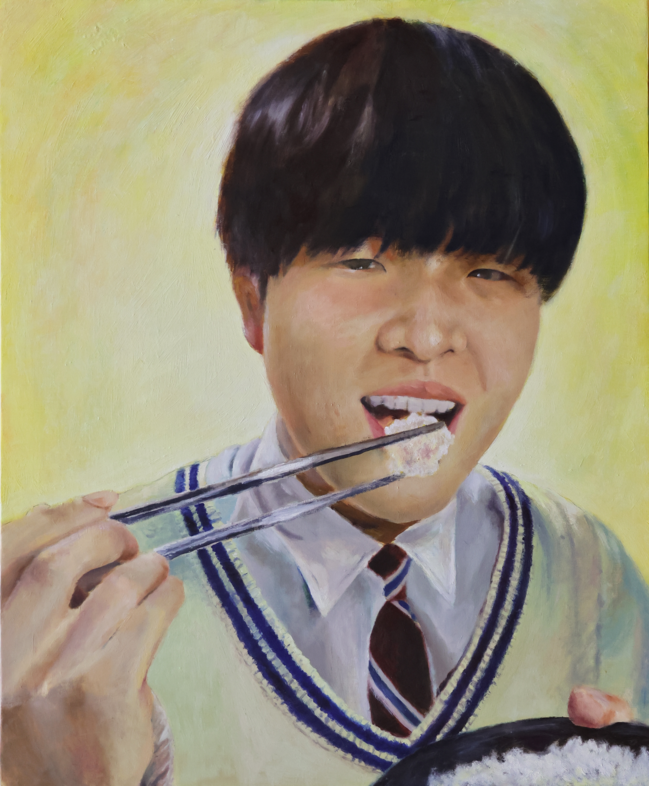 １作品目　油彩　自画像