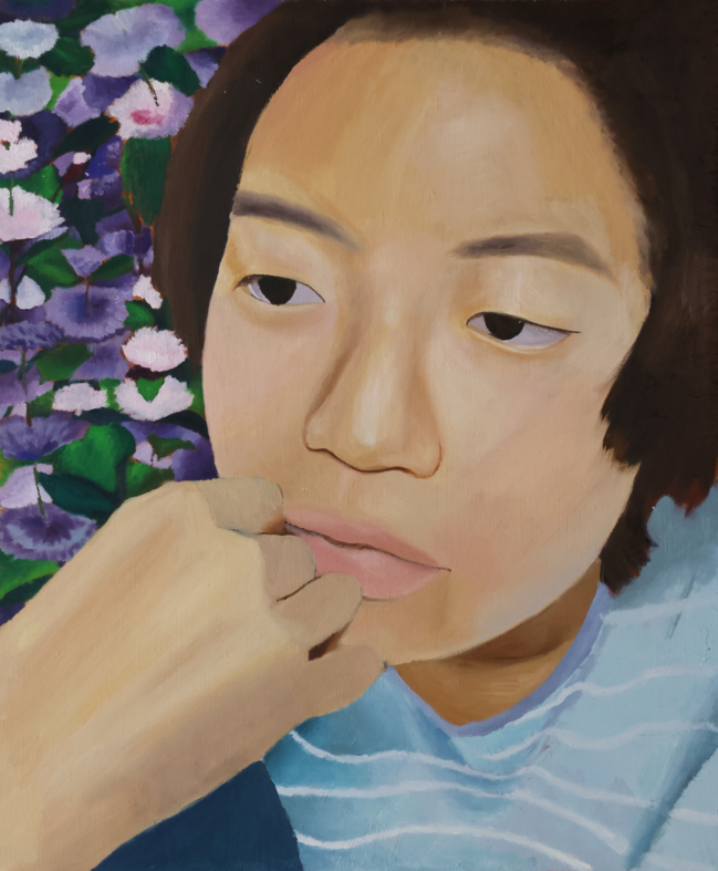 １作品目　油彩　自画像