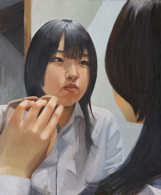 １作品目　油彩　自画像